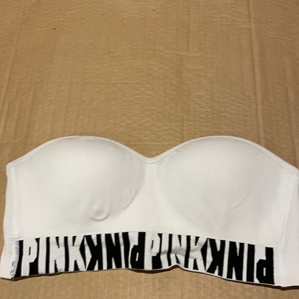 PINK cool and comfy strapless bra